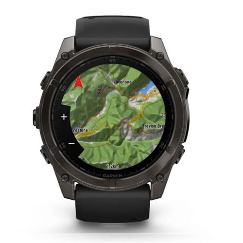 Garmin Fenix 8 Amoled 51 mm Carbon grey DLC z czarnym paskiem  (010-02905-21)